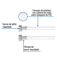 Manguera para lavadora, vinilo, 3/4" x 3/4", 1.8 m, Foset (Cod 46429) - Imagen 2