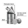 Plomada metálica de 200 g con centro, Pretul (Cod 22461) - Imagen 2
