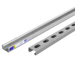 Perfil monocanal perforado 3m, 4x2, calibre 16 (unicanal)
