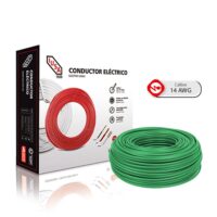 Cable verde calibre 14 venta por caja x 100 metros (THHN/THWN-2)
