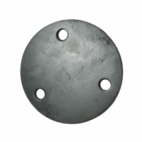Placa de Fijación Circular de 4" con 3 Perforaciones – Espesor 5/32"