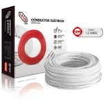 Cable blanco calibre 12 venta por caja x 100 metros (THHN/THWN-2) de cobre Marca IUSA
