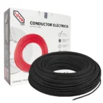 Cable negro calibre 8 venta por caja x 100 metros (THHN/THWN-2) de cobre Marca IUSA