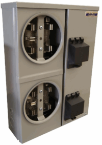 Base integral doble, acometida subterránea, 100A – 110/220 VAC