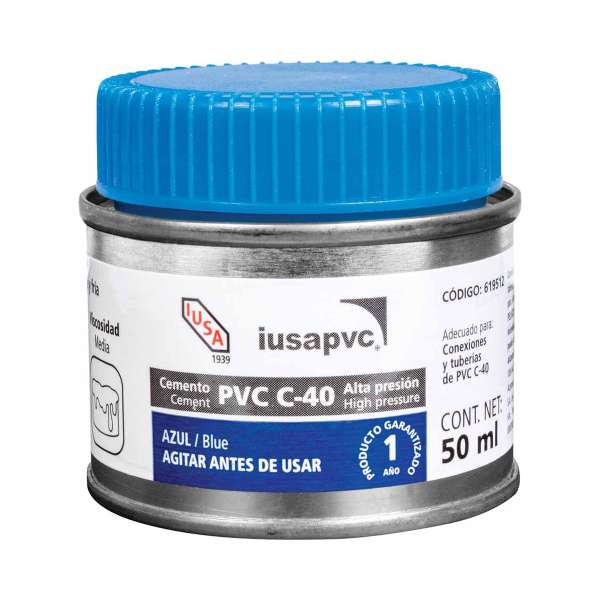 Cemento Mini PVC 50mL Azul (Pegamento)