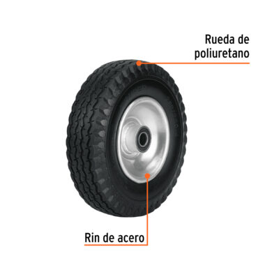 Rueda imponchable 8" para eje central – Truper (Cód. 49016) - Imagen 6