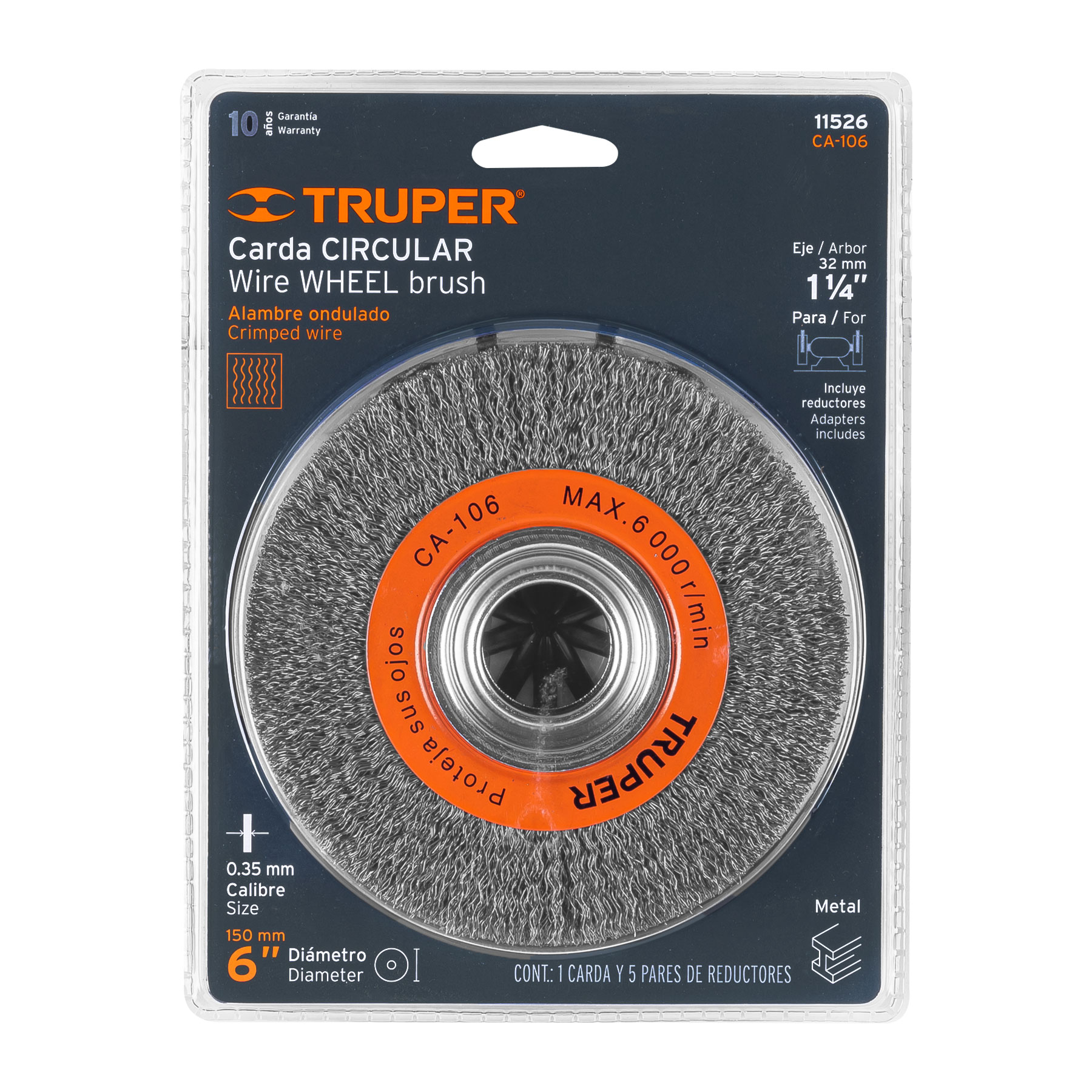 Carda para esmeril de 6" x 1-1/8" (Cód. 11526) - Imagen 2