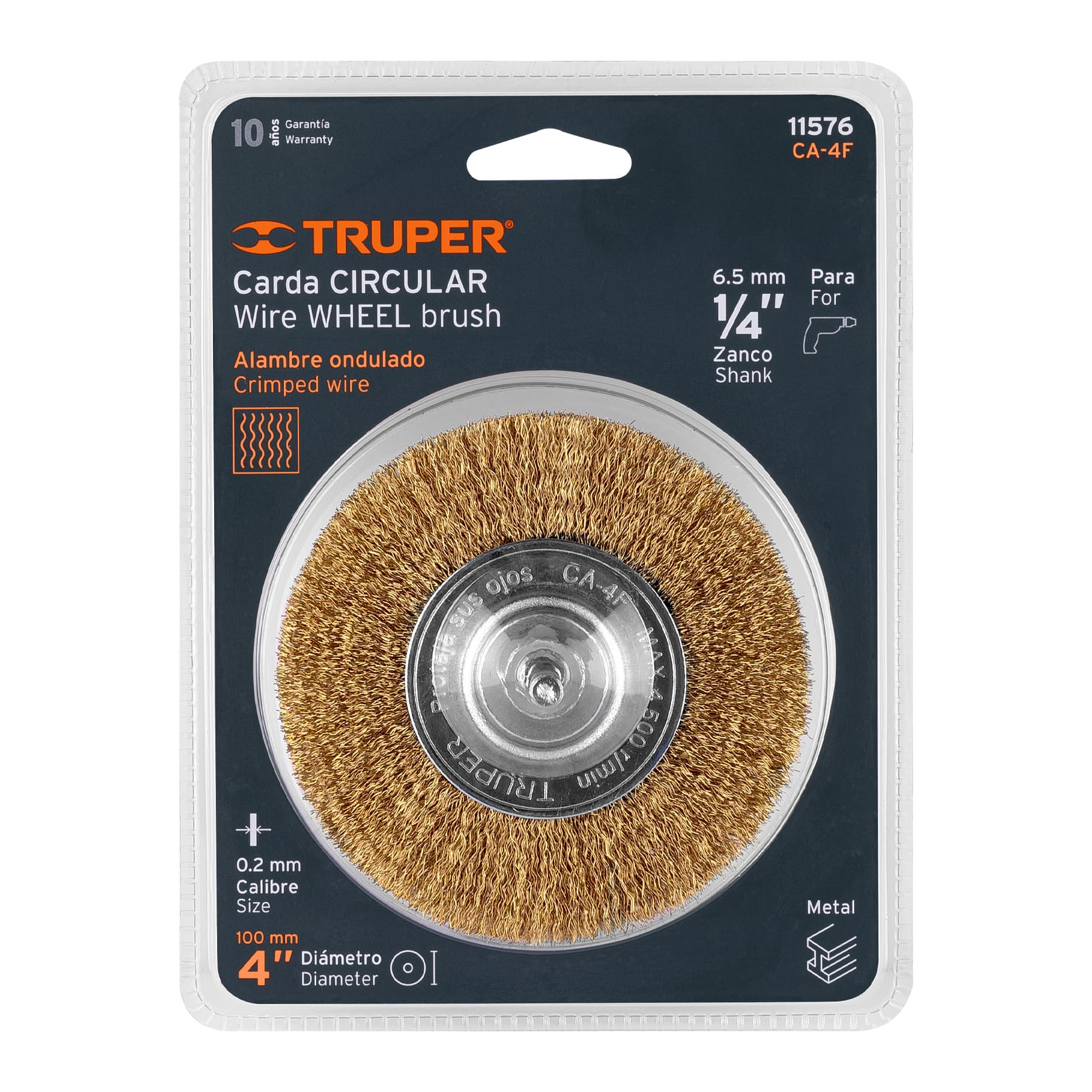 Carda circular de 4" con alambre fino (Cód: 11576) - Imagen 4