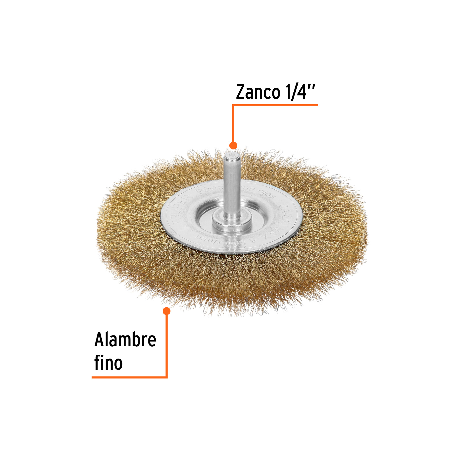 Carda circular de 4" con alambre fino (Cód: 11576) - Imagen 2