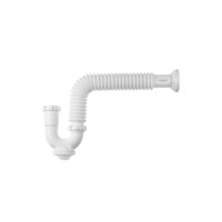 Céspol rígido para fregadero sin contra, polipropileno, 1-1/2" (Cód: 45317)