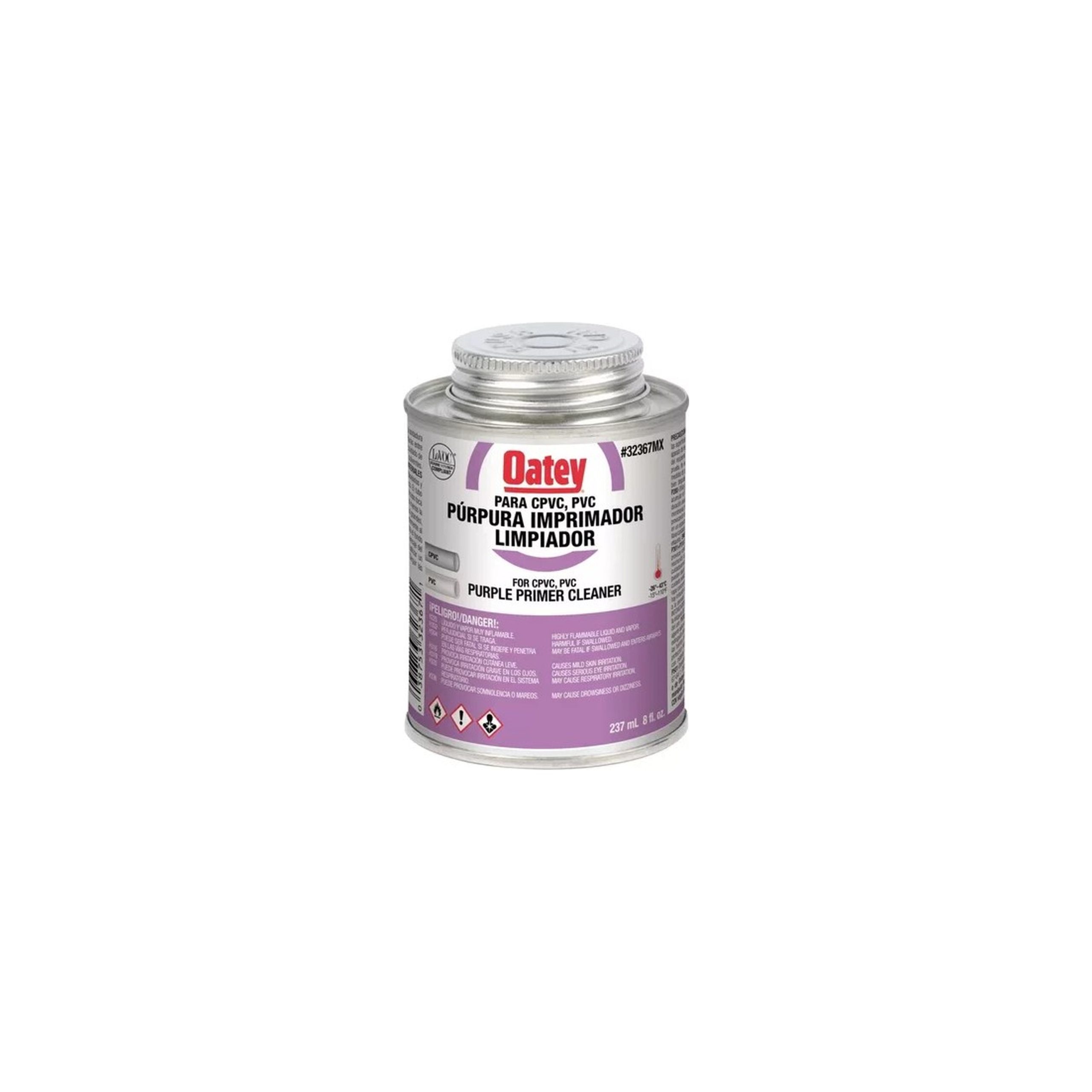 Púrpura imprimador limpiador para CPVC y PVC 237 ml (Purple Primer Cleaner)