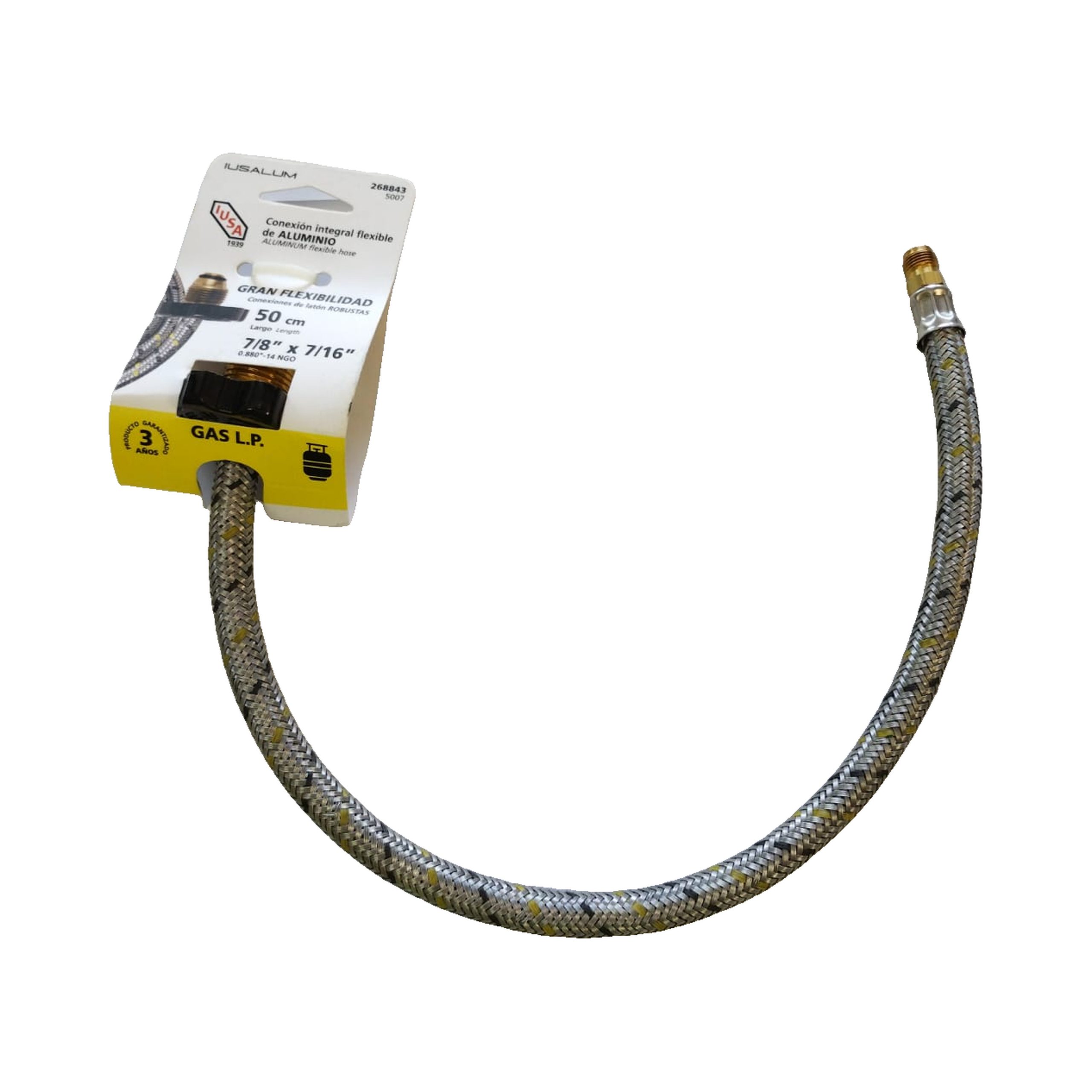 Pigtail-manguera flexible, con maneral y punta pol suave 5506 Aluminio, 268843