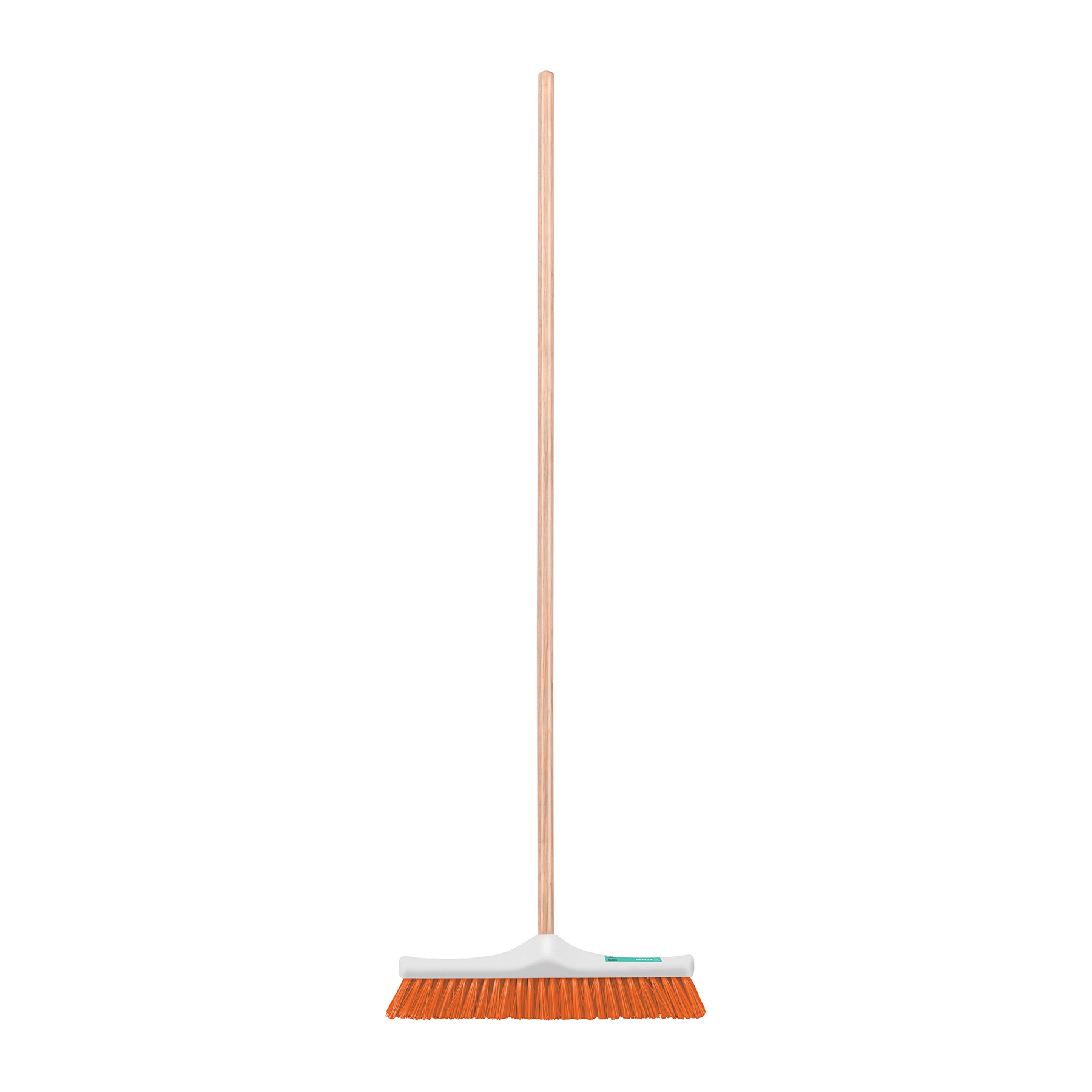 Cepillo para barrer cerda rígida de 40 cm, con bastón de madera, KLINTEK (Cód: 57035)