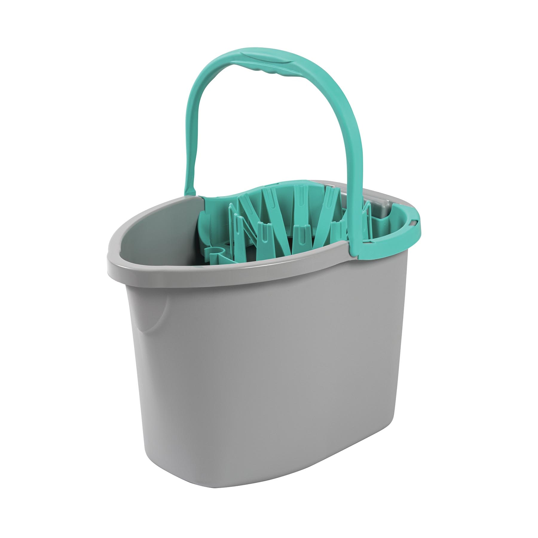 Cubeta plástica con exprimidor, 8 L, KLINTEK (Cód: 55961)